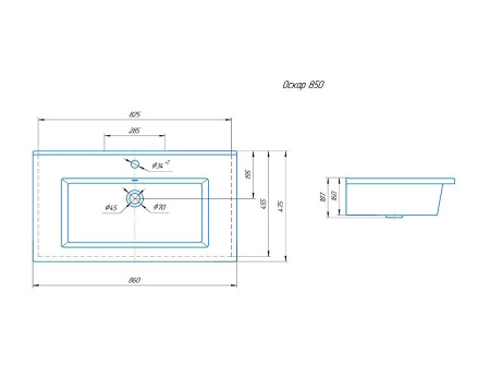 Раковина Kirovit ОСКАР-85